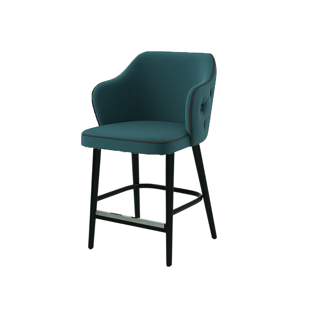 Scaun bar catifea ALBASTRA | model ZOE