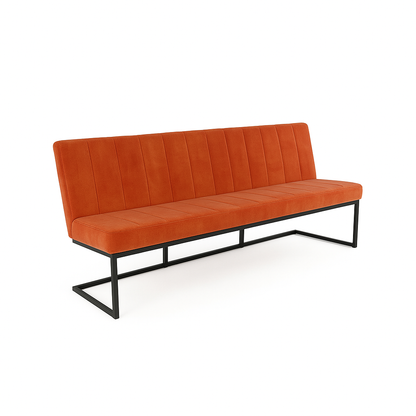 Bancheta catifea  FLEET OHIO culoare PORTOCALIU