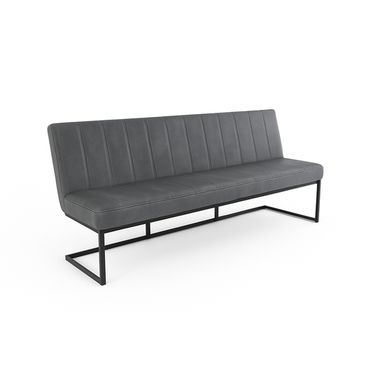 Bancheta piele  FLEET OHIO culoare ANTRACIT