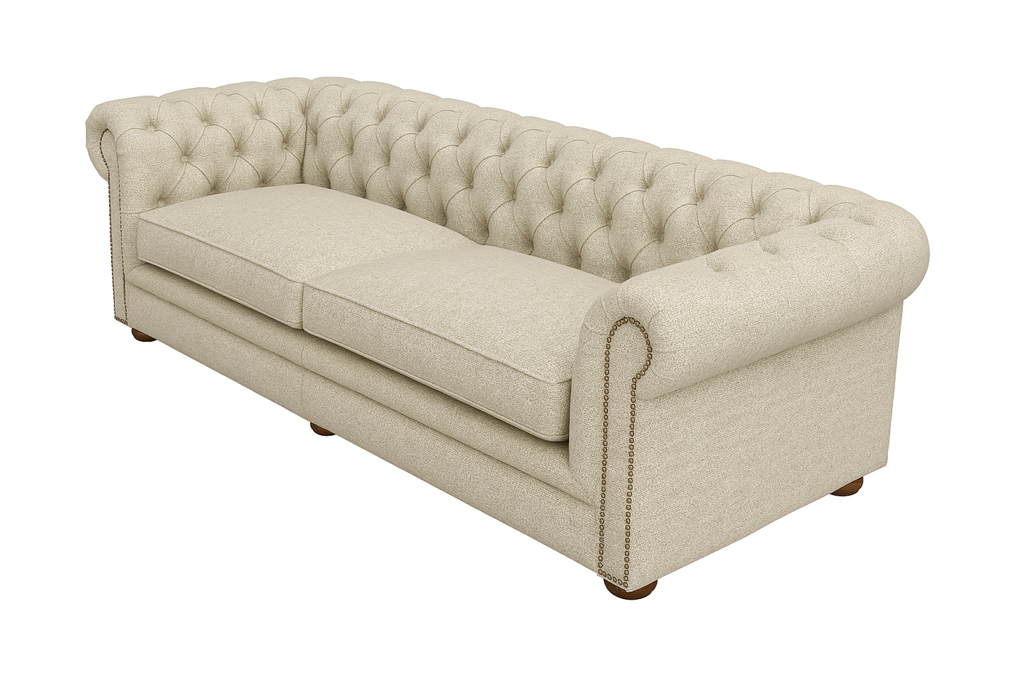 Canapea chesterfield GYMA stofa BEJ