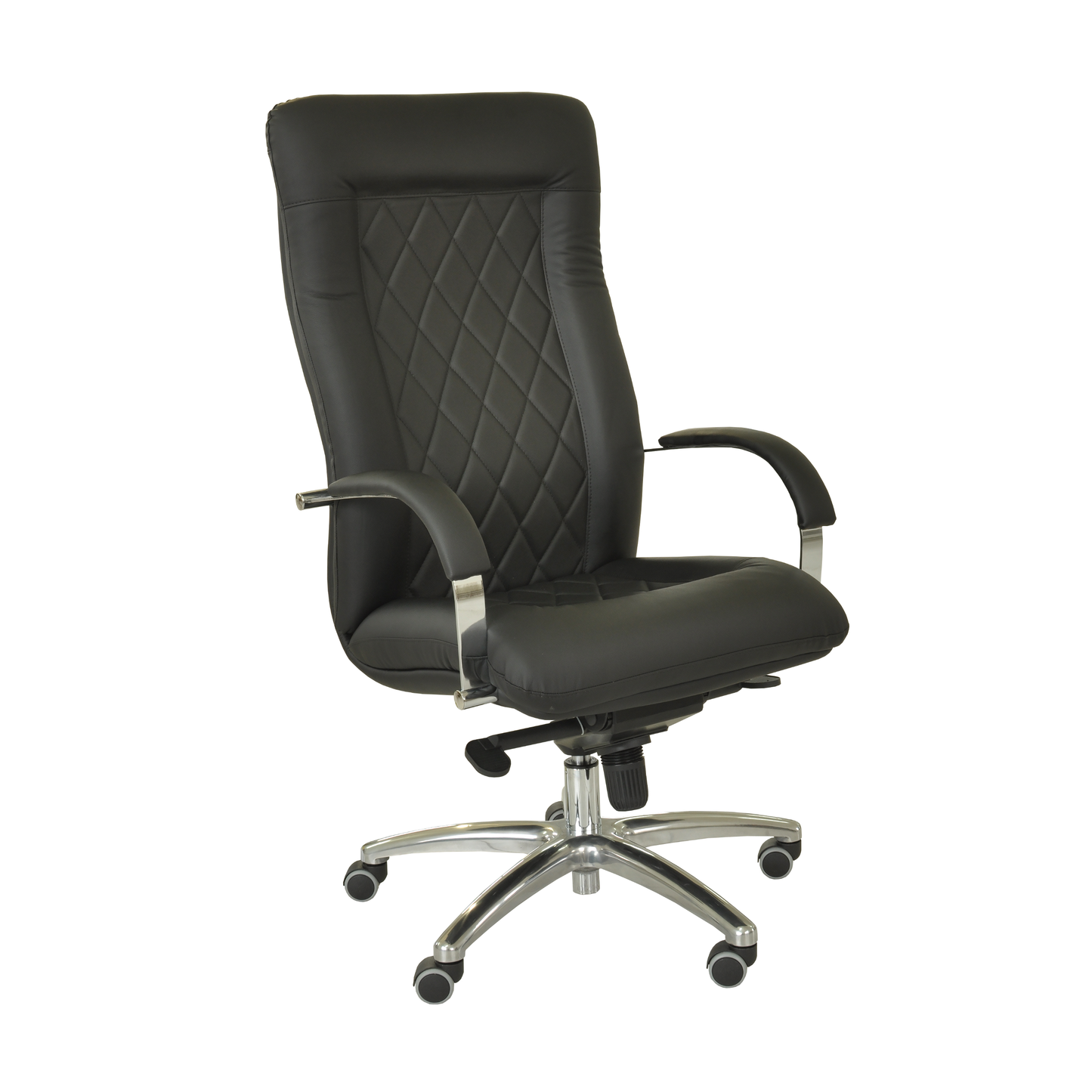 Scaun ergonomic piele NEAGRA | model DONALD P