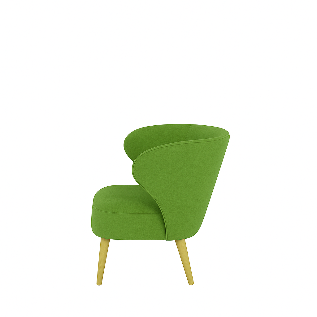Fotoliu catifea VERDE | model CAPRICE