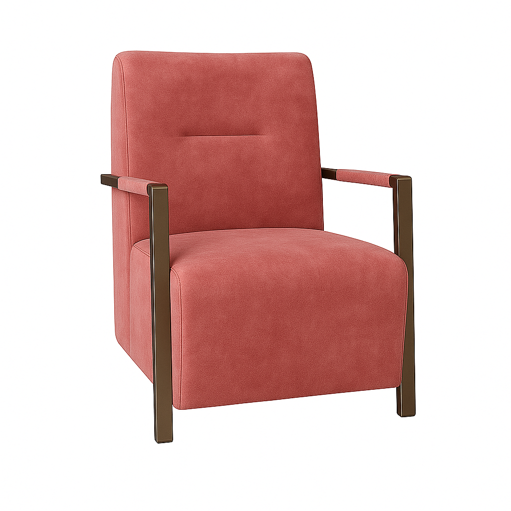 Fotoliu catifea ROZ | model COMO