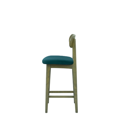 Scaun bar catifea ALBASTRA | model CLEO