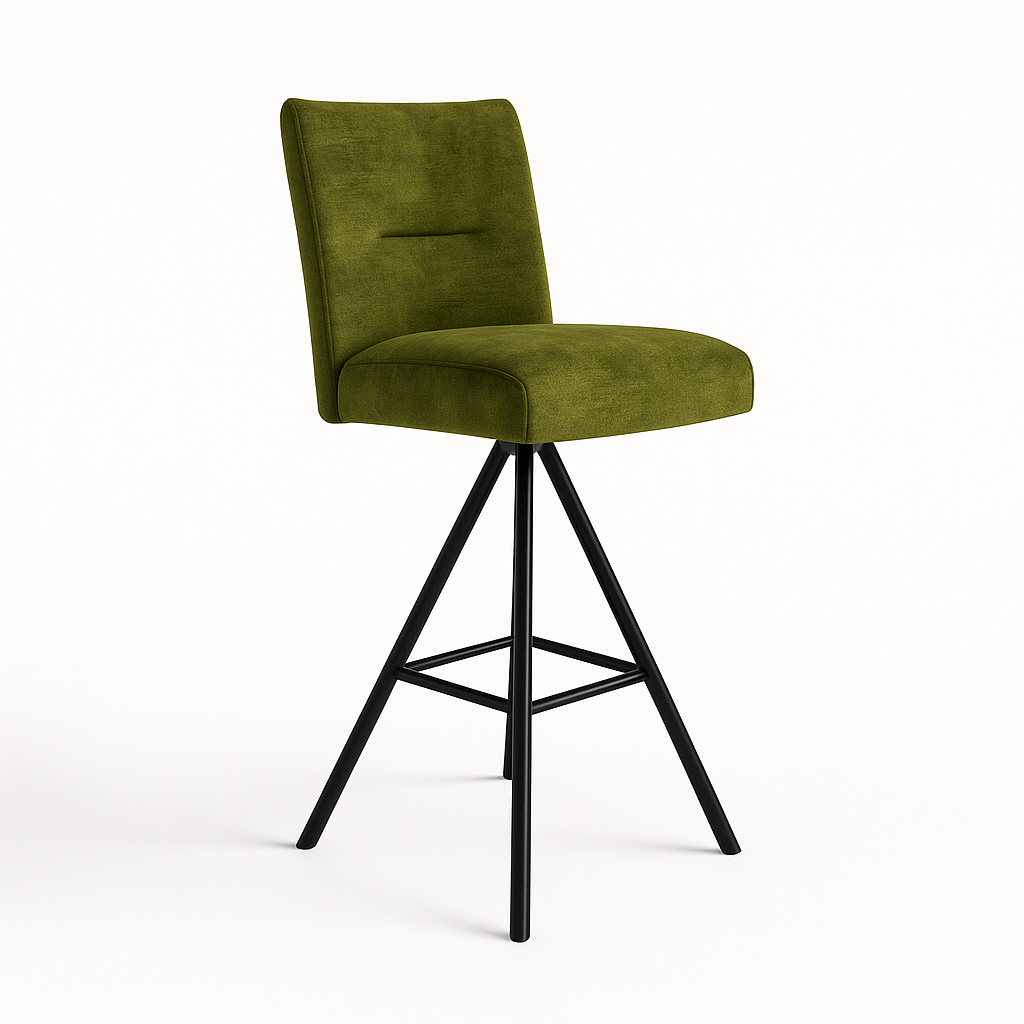 Scaun bar catifea VERDE | model INDU
