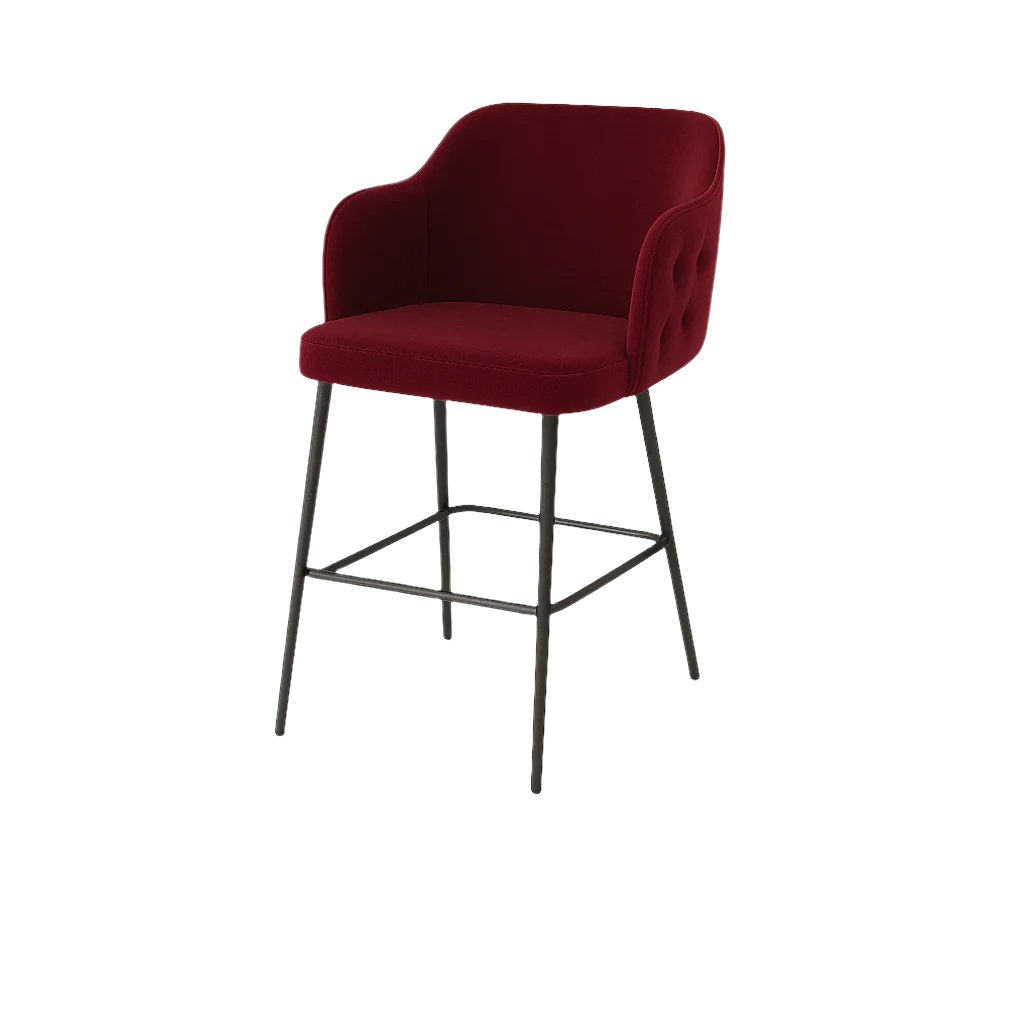 Scaun bar catifea ALBASTRA | model TEONA