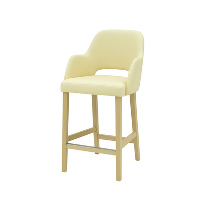 Scaun bar piele naturala BEJ | model APRIL