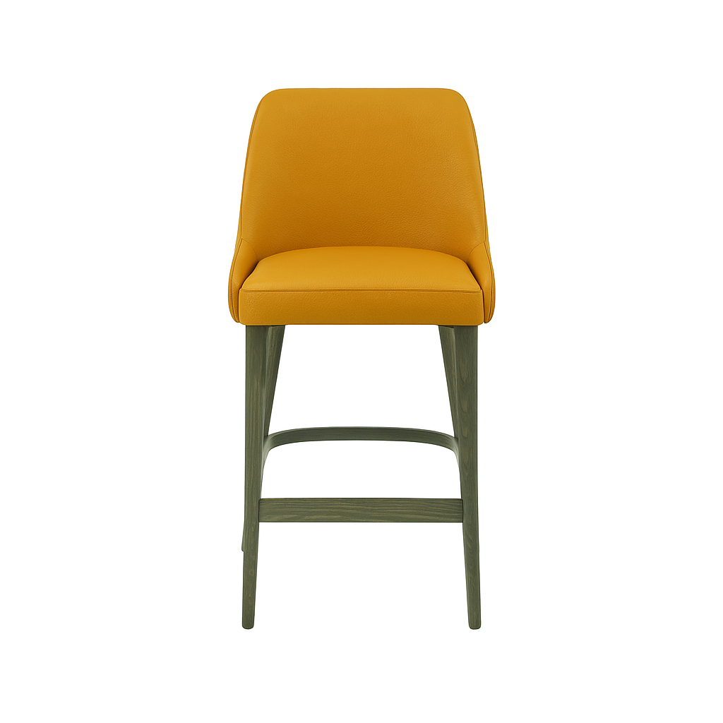 Scaun bar piele naturala BEJ | model GINA