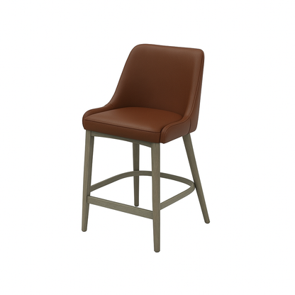 Scaun bar piele VERDE | model GINA