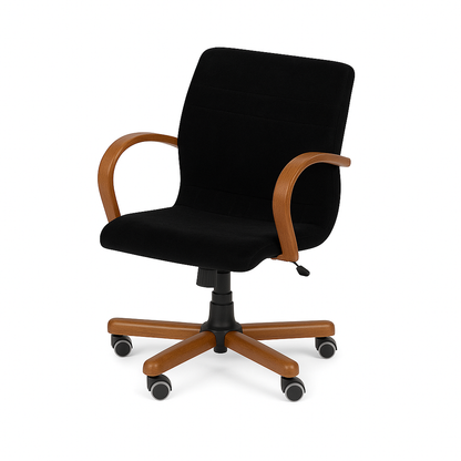 Scaun birou catifea NEAGRA | model GOLD O