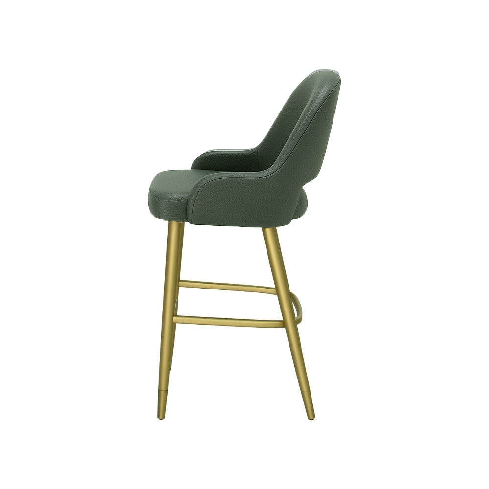 Scaun insula piele naturala VERDE | model HUGO