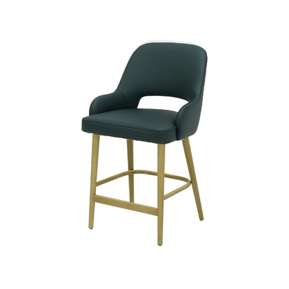 Scaun bar piele naturala BEJ | model HUGO