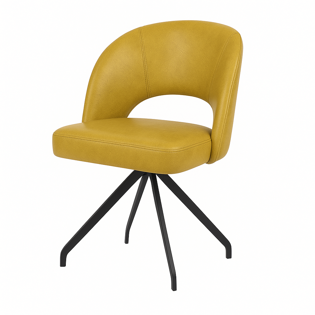 Scaun piele GALBENA | model ZANCA